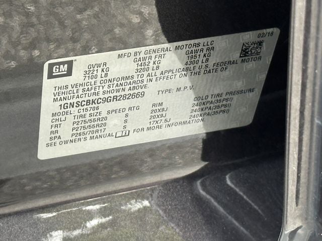 2016 Chevrolet Tahoe LT