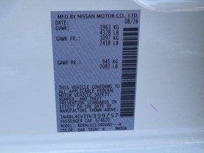 2026 Nissan Altima 2.5 SR