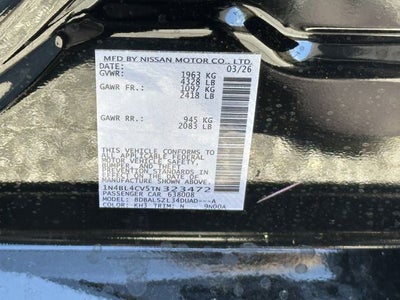 2026 Nissan Altima 2.5 SR