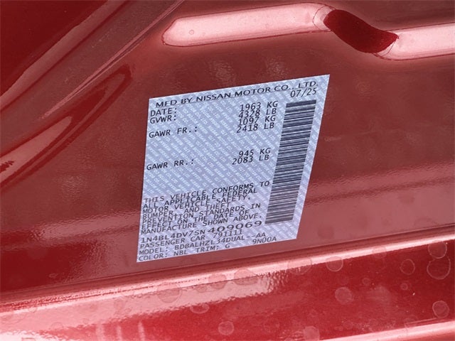 2025 Nissan Altima 2.5 SV