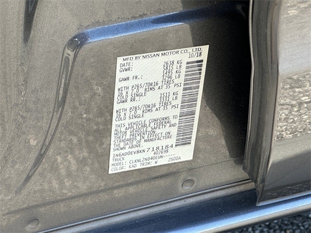 2019 Nissan Frontier SV