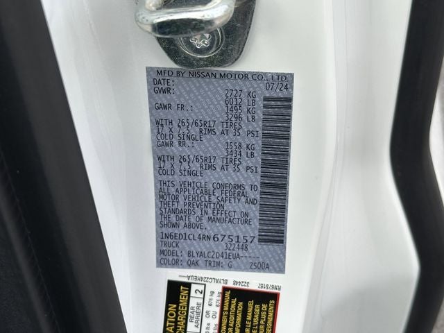 2024 Nissan Frontier SV