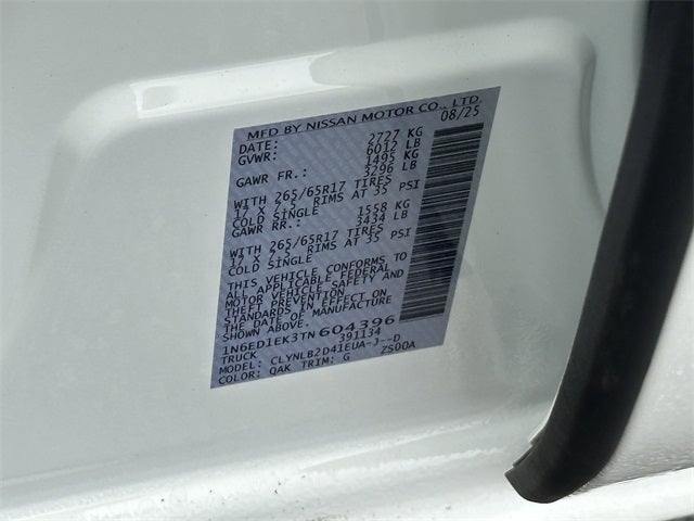 2026 Nissan Frontier SV Dark Armor