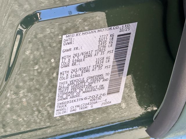 2026 Nissan Frontier SV