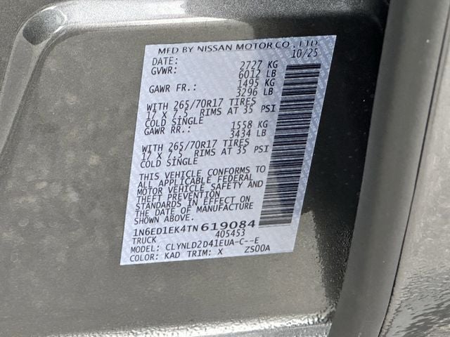 2026 Nissan Frontier PRO-4X