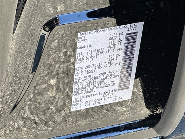 2026 Nissan Frontier SV