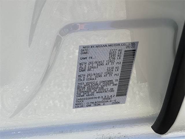 2026 Nissan Frontier SV