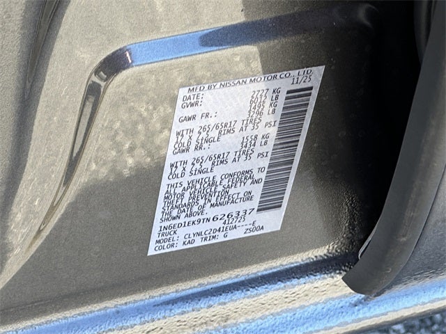 2026 Nissan Frontier SV