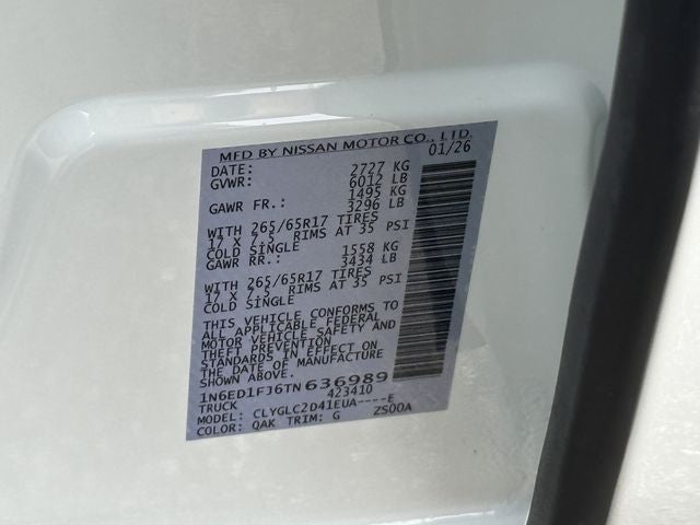 2026 Nissan Frontier SV