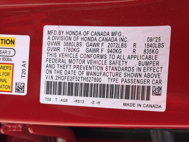 2026 Honda Civic Sport