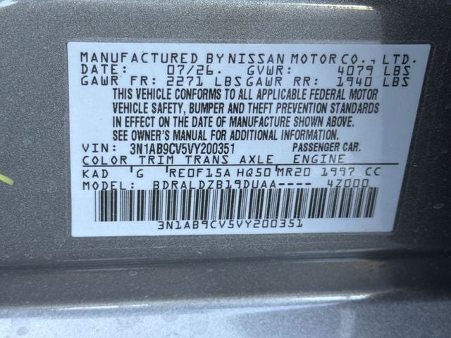 2027 Nissan Sentra SV