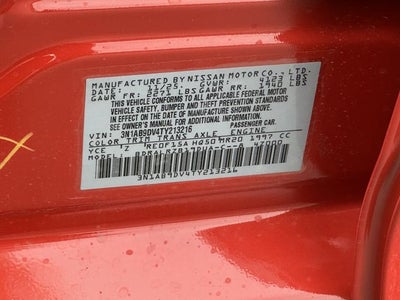 2026 Nissan Sentra SR