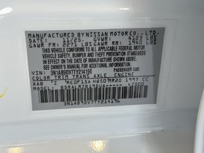 2026 Nissan Sentra SR