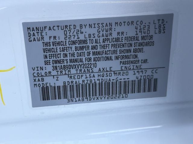 2027 Nissan Sentra SR