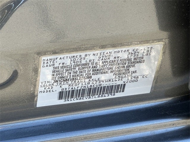 2025 Nissan Versa 1.6 SV