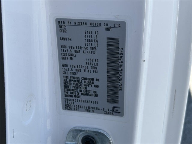 2021 Nissan NV200 SV