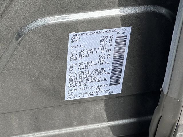 2026 Nissan Pathfinder SV