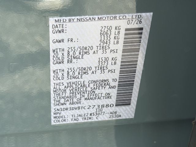 2026 Nissan Pathfinder Platinum