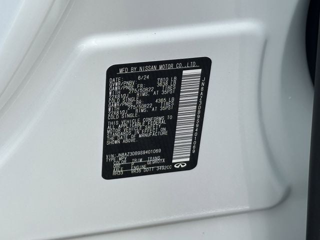 2025 INFINITI QX80 SENSORY