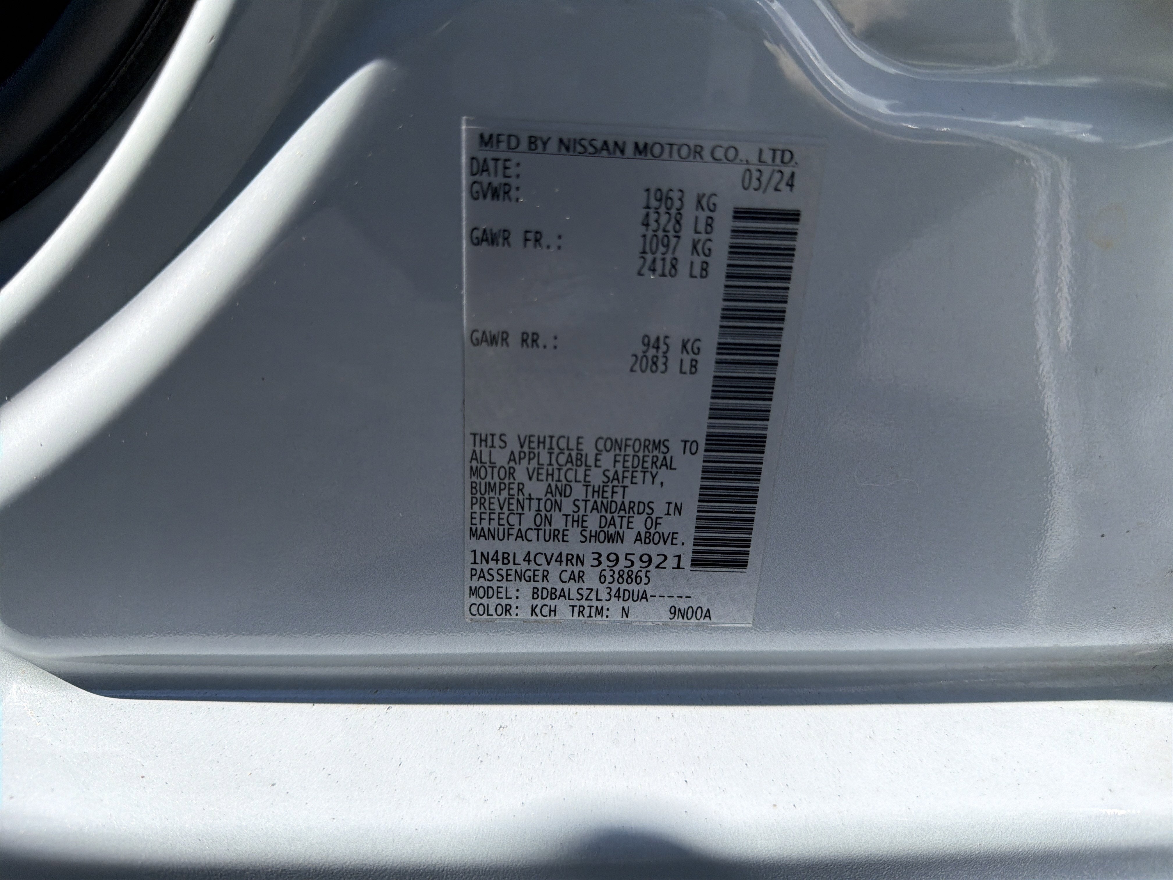 2024 Nissan Altima 2.5 SR