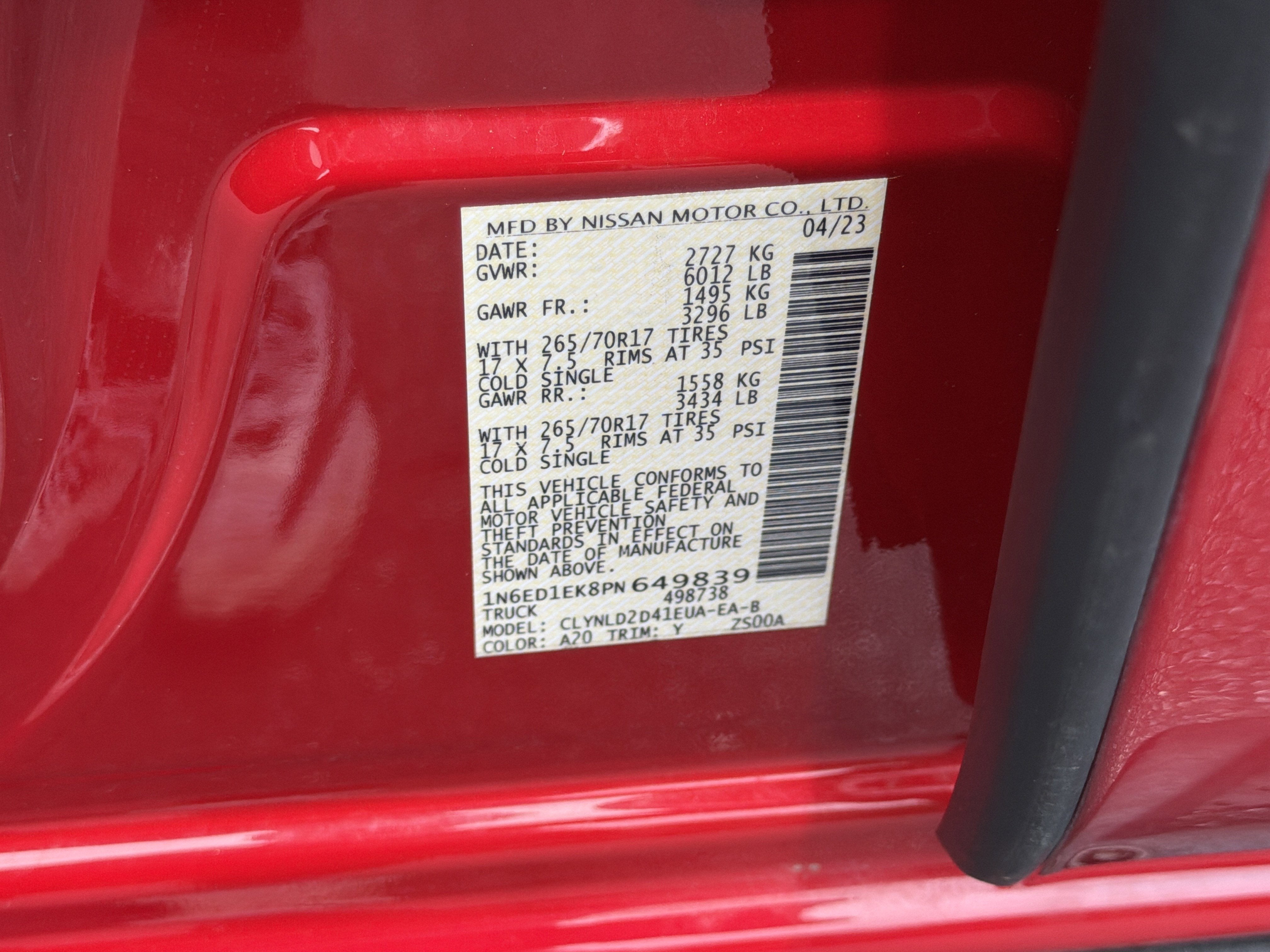 2023 Nissan Frontier PRO-4X