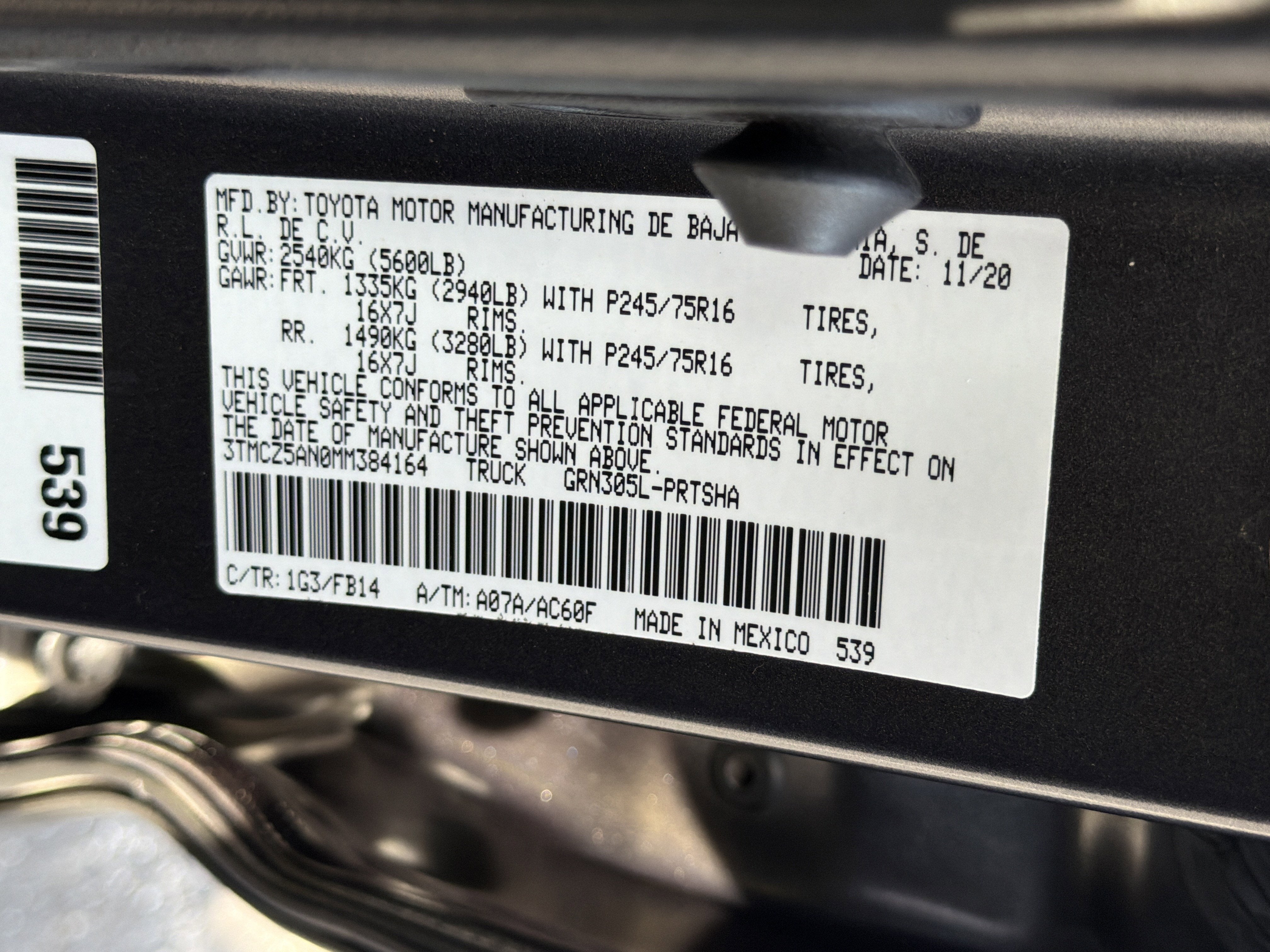 2021 Toyota Tacoma 4WD SR