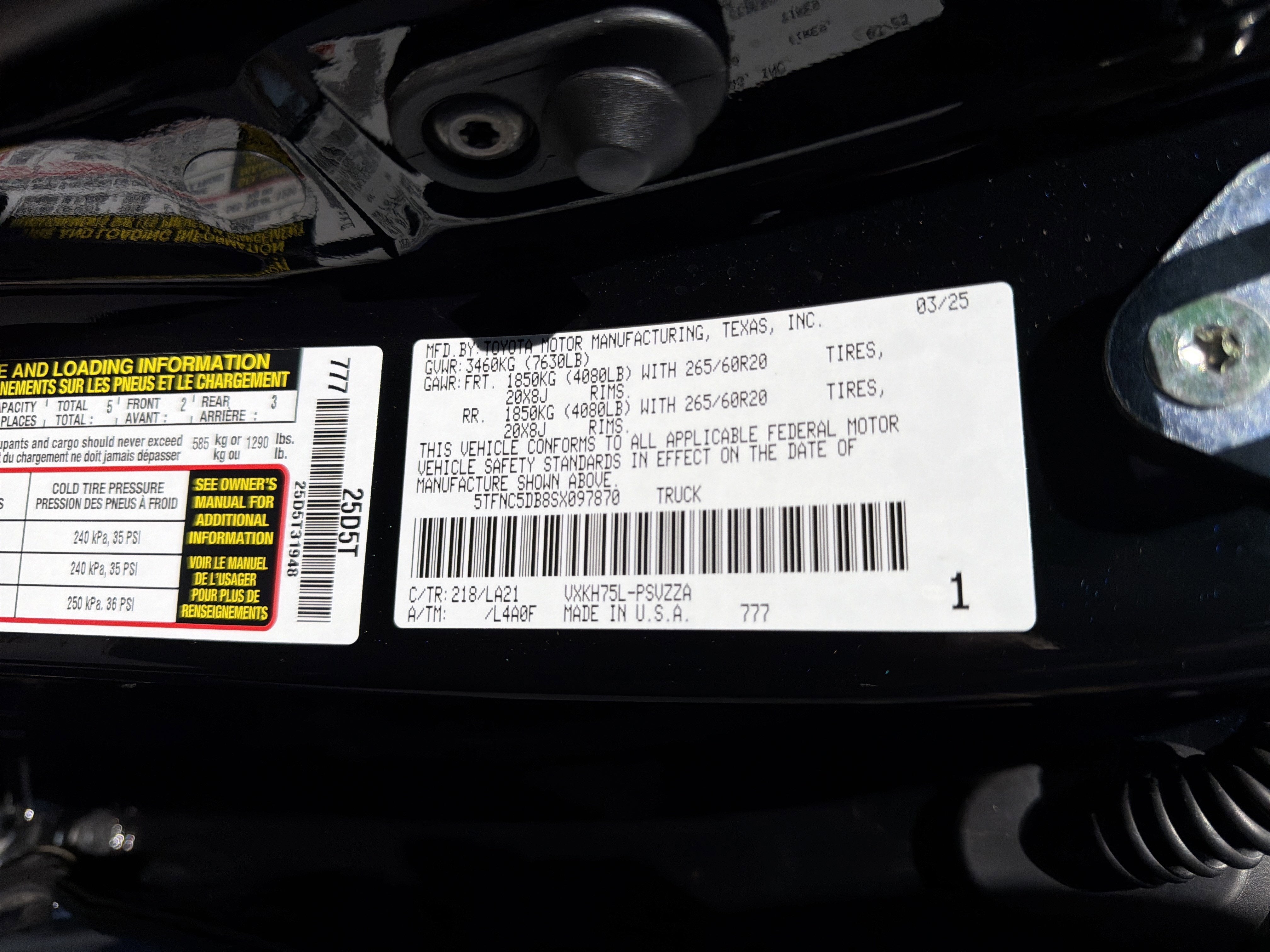 2025 Toyota Tundra 4WD Platinum Hybrid