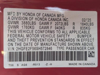 2025 Honda Civic Sport