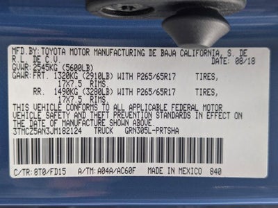 2018 Toyota Tacoma TRD Sport V6