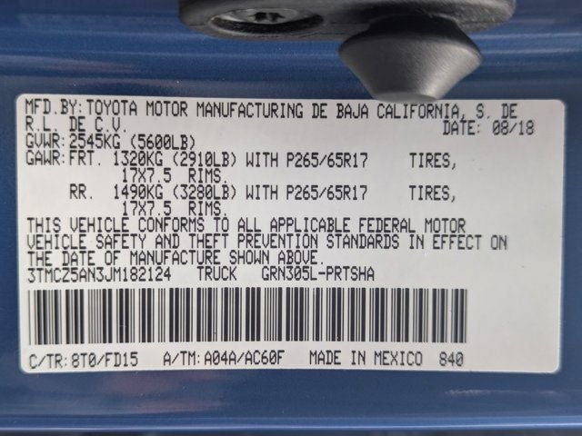 2018 Toyota Tacoma TRD Sport V6