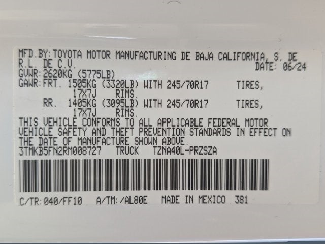 2024 Toyota Tacoma SR5