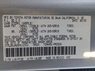 2025 Toyota Tacoma SR5