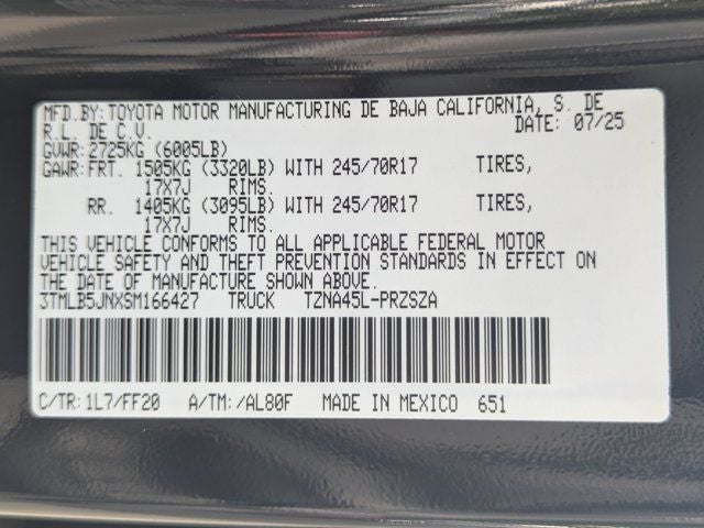 2025 Toyota Tacoma SR5