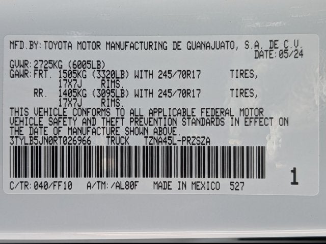 2024 Toyota Tacoma SR5
