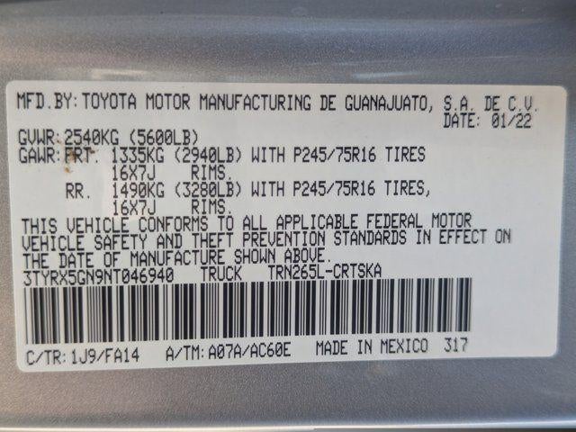 2022 Toyota Tacoma SR