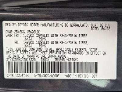 2022 Toyota Tacoma SR
