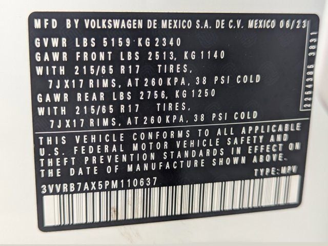 2023 Volkswagen Tiguan 2.0T S