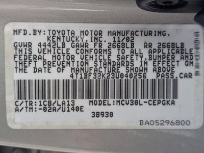 2003 Toyota Camry XLE