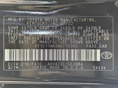 2022 Toyota Camry LE