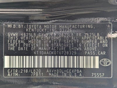 2026 Toyota Camry XSE