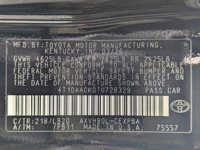2026 Toyota Camry XSE