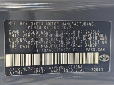 2026 Toyota Camry SE