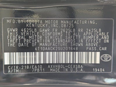 2025 Toyota Camry SE