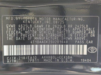 2025 Toyota Camry SE