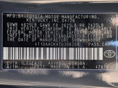 2026 Toyota Camry SE