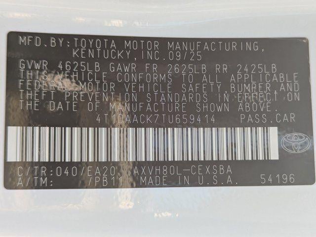 2026 Toyota Camry SE