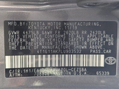 2020 Toyota Camry SE