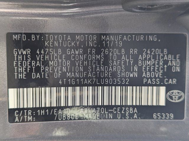 2020 Toyota Camry SE