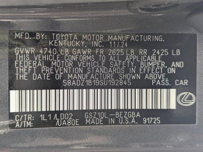 2025 Lexus ES 350
