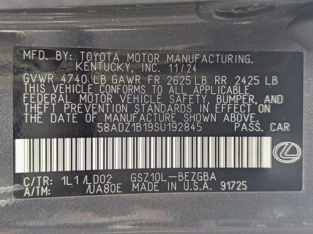 2025 Lexus ES 350